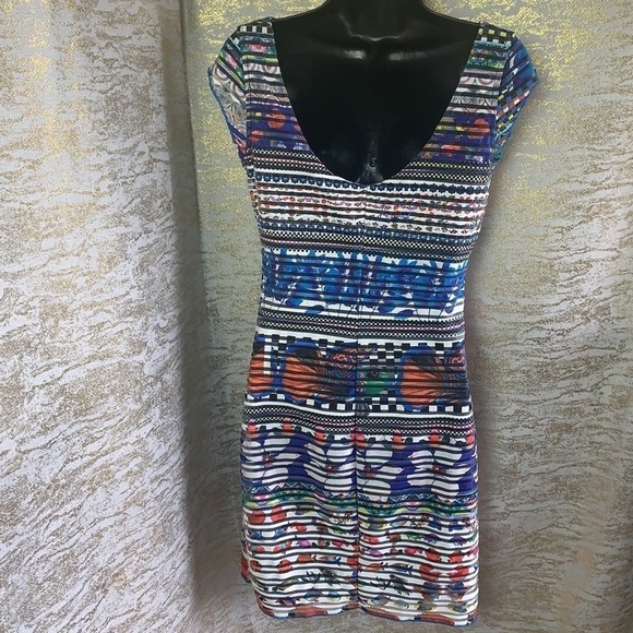 DESIGUAL Vest-FIona Ribbed Dress With Striped Pattern Size S - Picture 10 of 15